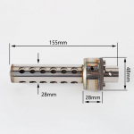 Mootorratta universaalne v&auml;ljalasketoru modifikatsioon 48 mm reguleeritava pistikuga summuti DB Killer R25 CBR250RR kuld