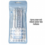 4 tk valget ja sinist v&auml;rvi geelpliiatsite komplekt Eternity Love Cheerboard 0,5 mm kuulipunktiga must v&auml;rviline tint kirjutamiseks