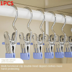 Multifunktsionaalne klamber Traceless m&uuml;tsiklambri konks riiete kuivatamiseks Tuulekindel m&uuml;tsiklamber konksuga riiden&otilde;el Universaalne hoiuruum