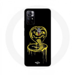 Coque Maniacase pour Redmi Note 11 5G Cobra Kai Logo Jaune Fond Noir Affiche S&eacute;rie