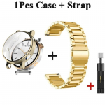 &Uuml;mbris + roostevabast terasest rihmad Huawei kella GT 5 41 mm 46 mm metallist rihmaga k&auml;ev&otilde;ru jaoks Huawei kella GT 5 GT5 Pro 41 mm 46 mm k&auml;epaela jaoks GT5 41mm kuld