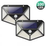 Lampe Solaire, 2 pakki lampe solaire exterieur 100 led de &eacute;clairage D&eacute;tecteur de Mouvement Lumi&egrave;re murale