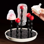 Tassikuivatushoidik Pudeli t&uuml;hjendusalus Hoiustamine Korraldaja Rack Decor Klaaskruus Red Ball