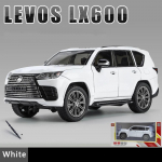 1/24 Simulatsioon Lexus Lx600 Sulamist Automudel Heli ja Valgusega Tagasit&otilde;mmatav M&auml;nguauto Maastikus&otilde;iduk Poiste Kollektsioon Dekoratsioon Kingitus valge