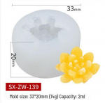 Sanxini kohandatav silikoonvorm sukulentide k&uuml;&uuml;nalde jaoks, DIY aroomiteraapia, tilkuv liim, seep ja kipsist k&auml;sit&ouml;&ouml; SX-ZW-139