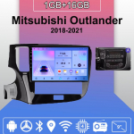 Android Carplay autoraadio Mitsubishi Outlanderi 2018-2021 multimeediumipleieri peakomplekti stereo-GPS-i navigatsioonis&uuml;steemi jaoks BT WIFI 2+32GB 1+16GB,A