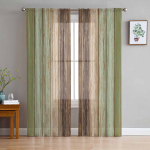 Salveiroheline Retro Puidus&uuml;&uuml;ga L&auml;bipaistvad Kardinad Laste Magamistoa Elutoa Voile Akknakardinad T&uuml;llkardinad W135 x H114cm