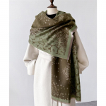 Luksuslik kaubam&auml;rk Cashmere Naiste lilleline sall Talvine soe sall ja m&auml;his Bandana Pashmina Naine Foulard Square Paks tekk Pont&scaron;o