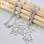 925 h&otilde;bedane maokett liblikas kaelakee mood pulmaehted 45CM