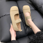 Moodsad suvekingad Naiste baleriinid, naine, 2024, madala suuga naiste jalatsid, uus retro balletir&otilde;ivas, mugav kleit, lame retro stiilis naiste kingad 35 beež