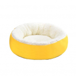 Hoia soojas Pehme lemmikloomavoodi Premium Kitten Round Lamb Velvet kollane