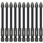 10 tk plaadiportselanist puur, 6 mm sulamist puurid, vastupidavad t&auml;islihvimisklaasist marmorist puurikomplekti puurimist&ouml;&ouml;riist plaatide portselanist klaasist peegli jaoks 10pcs