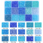 150g/komplekt Klaastarvikud 15 V&otilde;rgustik Klaasist riisihelmeste toru helmeste materjalist kott helmestega k&auml;ev&otilde;ru kaelakee ehete lahtised helmed sinine