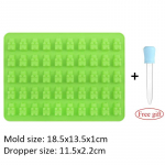 50 lahtriga kummikarukujuline silikoonvorm, armas karukujuline želeevorm tilgutiga, kommide, &scaron;okolaadi, fondandi jaoks, DIY k&uuml;psetusdekoratsioonivahendid