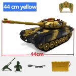 2204 Uus 1:12 33/44cm Super RC Tank Launch Cross-country roomikuga kaugjuhtimispult S&otilde;iduki laadija Battle Hobipoiss m&auml;nguasjadele Lastele Lastele Kingitus 44cm kollane