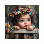 5D DIY Armas koomiks armas t&uuml;druk Teemantmaal Ristpistes T&auml;is&uuml;mmargune tikandid Mosaiik Moodsad pildid Lastetuba Kodukaunistus K&auml;sit&ouml;&ouml; 50x50cm antiikne valge v&auml;rv