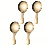 4 tk roostevabast terasest magustoidulusikas, l&uuml;hikese varrega kohvilusikas Mini teelusikas v&auml;ikeste purkide jaoks, suhkur.