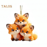 Red Fox autoripats akr&uuml;&uuml;list lame ornament Armas rebane rippuv ornament Multikas Meenekott, v&otilde;lu v&otilde;tmehoidja j&otilde;ulupuu kaunistus mitmev&auml;rviline