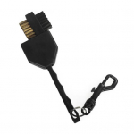 Sisset&otilde;mmatava kattega Golfi kahekordne harjapuhastusvahend Golfiklubi puhastusharjaga must