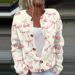 Naiste moodne vibutr&uuml;kiga pikkade varrukatega kootud kardiganist n&ouml;&ouml;biga sulejope L beež