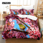 Loodusmaastik Tekikott Komplekt Sinine Taevas Muru Lilled Kahekohaline Kuninganna Kuningas Suurus 2/3tk Pol&uuml;ester Tepitud Kate Lastele Teismelistele T&auml;iskasvanutele EU single(135x200cm)