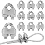 12/24 tk U-t&uuml;&uuml;pi M3 kaabliklambrid 3 mm traattrossi kinnitusklambri poldid sadulakinnitus metallist raskeveokite 304 roostevaba teras M3 12 Pcs