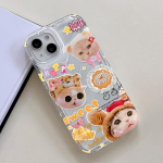 Mobile Phone Cases for iPhone 11 13 XR 15 Pro Max 12 14 Pro Max Case iPhone 16 7 Plus 8 Plus XS Max 6 15 Plus Laser Wave Pattern Anti-drop Waterproof iPhone 6&6S puhas