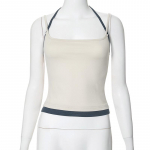 YYFS Naiste mood vabaaja suvekevadine &uuml;hev&auml;rviline prinditud varrukateta sukad Pluusid ja s&auml;rgid S tumehall v&auml;rv