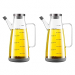 Tilguvaba tilaga klaas&otilde;li doseerimispudel 550/750/1000ml Suure mahutavusega &otilde;lipott Kuumakindel &otilde;li&auml;&auml;dika dosaator konteiner Pudelid K&ouml;&ouml;k 1000ML 2pcs