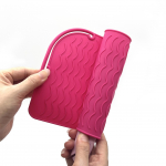 Kaasaskantav silikoonist kuumakindel matt juuste sirgendaja lokirulli isolatsioonipadi, libisemisvastane kuumamati juuste kujundamise t&ouml;&ouml;riist reisimiseks must