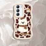 V&auml;rvitud muster Big Wave Edge pehme silikoon materjal Macaron telefoni &uuml;mbris p&otilde;rutuskindel kaitsev kummist korpus OnePlus Vivo Motorola Moto jaoks OnePlus Nord N20 SE must