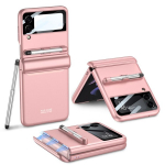 Samsung Galaxy Z Flip3 5G jaoks GKK magnetiline t&auml;iskattega telefoni klapp&uuml;mbris pliiatsiga For Samsung Galaxy Z Flip3 5G roosa