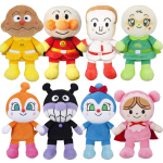 Anpanman Puri Chi Beans S Plus 8-osaline pehme m&auml;nguasjade komplekt Anpanman Shokupanman Currypanman Baikinman Melonpanna Akachanman Dokin-chan Kokin-chan red