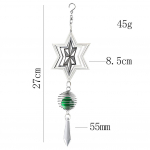 3D lumehelbe heksagramm tuulekell kristallprisma ja spiraalse sabaga - Aia rippdekoratsioon