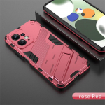 Xiaomi Redmi Note 12 4G &uuml;mbris, armor, p&otilde;rutuskindel, tugijalaga telefoni&uuml;mbris Xiomi Redmi Note12 4g auto magnetilise hoidikuga tagakaanele Redmi Note 12 4G GL punane