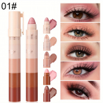 5 in 1 Eyeshadow Pencil Kit Velvet Matte Pigment Shimmer Highlight Makeup Combination Pink Brown Mini Eye Shadow Pen Cosmetics