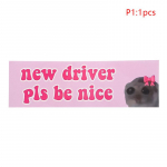 Kurb kass, parim autojuht, palun olge kena kleebis naljakas meemi kleebis, isekleepuv &otilde;ppija juhi kleebis Autotarvikud 1/10 tk 1PCS