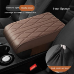 Wave Embroider PU nahast auto k&auml;etugi matt keskkonsool k&auml;etoe kaitse padi auto k&auml;etued hoiukasti kattepadi hall v&auml;rv