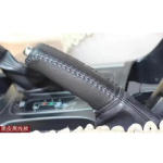 For Toyota Land Cruiser LC80 LC100 Car Gear Shift Knob handle Leather Cover Automatic Gear Knob Leather Cover car interior Handbrake cover gray