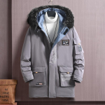 Paksu meeste suures suuruses puuvillane tuulejakk Keskmise pikkusega pirukas jope paksudele meestele avar eriti suur puuvillane mantel 4XL-12XL 12XL hall v&auml;rv