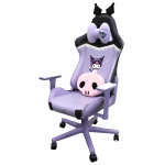 Allone m&auml;nguritool Sanrio tegelased Kuromi 67 x 67 x 124 cm Lilla e-sport Astmeteta seljatoe kallutusfunktsioon K&otilde;rgus reguleeritav peapadi, nimmetugi,