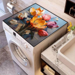 Tolmukindel 3D Lille Diatoommuda Veekindel ja Imav Libisemisvastane Matt Pesumasina v&otilde;i &Ouml;&ouml;kapi jaoks 40x50cm (Crystal Velvet)