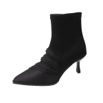Retro naiste poolsaapad Moodsad terava ninaga kingad S&uuml;gisesed k&otilde;rge kontsaga naiste elegantsed venivad &otilde;hukesed l&uuml;hikesed saapad Botas De Mujer 35