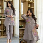 Naiste disaineri peokleit Kurta Pant Cord komplekt Bollywood puuvillane top tuunika Kurti VFP-1872a M-38