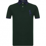 Polo Ralph Lauren Big Pony Tikitud Sirge L&otilde;ikega Vabaaja L&uuml;hikeste Varrukatega Polo S&auml;rk Meeste Topp Roheline 710752866-005 S