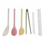 K&ouml;&ouml;gitarvikute komplekt Integreeritud silikoonist toiduvalmistusn&otilde;ud Spatlid Lusikas Toidutangid ja Konksuga hoiustamine