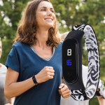 LED elektrooniline elastne k&ouml;is nahast rihm Leopard Print rihm Naiste vaba aja digitaalne k&auml;ekell One Size