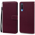 Mi 9 Lite &uuml;mbris Nahast klappkaas Xiaomi Mi 9 &uuml;mbrisele Mi 9 Lite / Mi 9 SE telefoni&uuml;mbris Xiaomi Mi9 se Mi 9se 9lite &uuml;mbris Funda For Mi 9 Lite veinipunane v&auml;rv