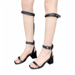 Naiste pumbad sandaalid saapad p&otilde;lveni kingad daamide mood gladiaator suvi naiste metallkett must vabaaja kingad k&otilde;rge kontsaga 40