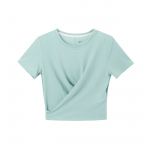 Nike Dri-FIT One Luxe &Uuml;hev&auml;rviline Logo Keerdkuju L&uuml;hikeste Varrukatega T-s&auml;rk Naistele Topid Mineraal DD4922-309 S